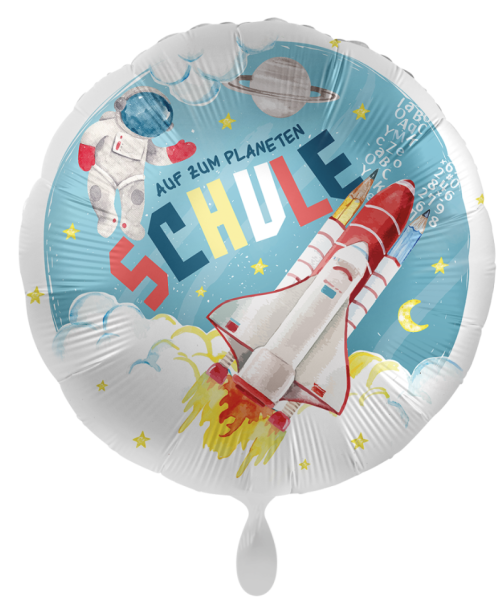 Folienballon - Auf zum Planeten Schule! - ø 43cm